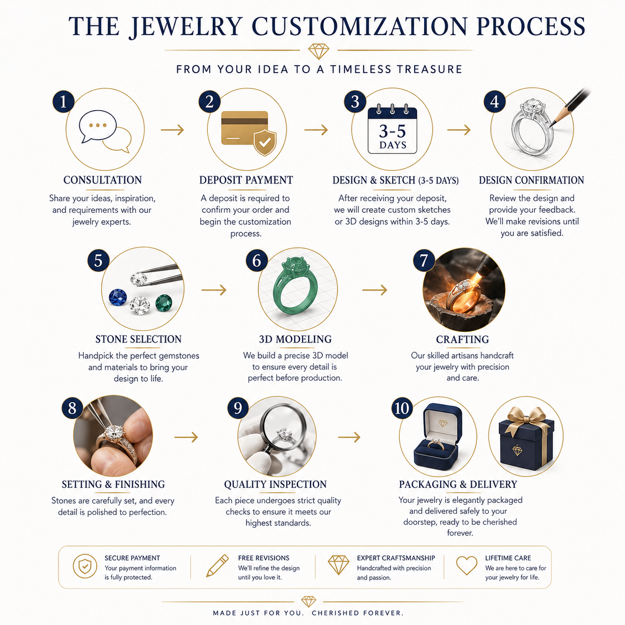 Secure Your Custom Jewelry Creation with a Deposit
