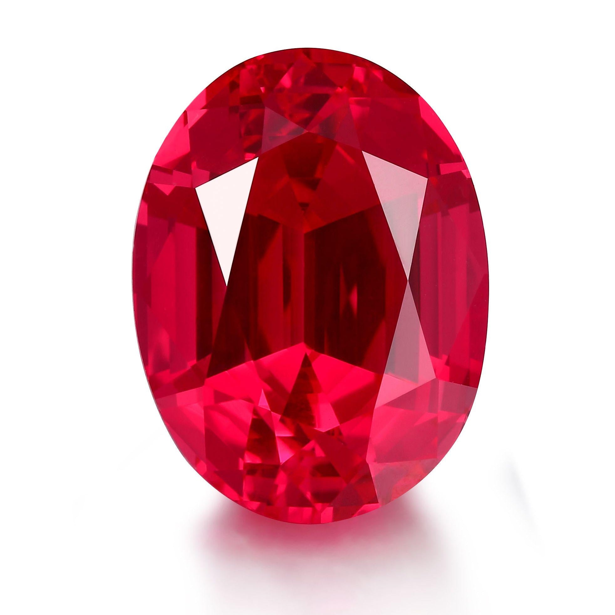 Mifanse 1ct Lab-Grown Jedi Red Spinel,Legendary Neon Red,Crafted for Custom Luxury Jewelry,Loose Stone,Excellent Cut Jewelry Making,IGI Certificate,for Ring,Necklace,Bracelet,Earrings