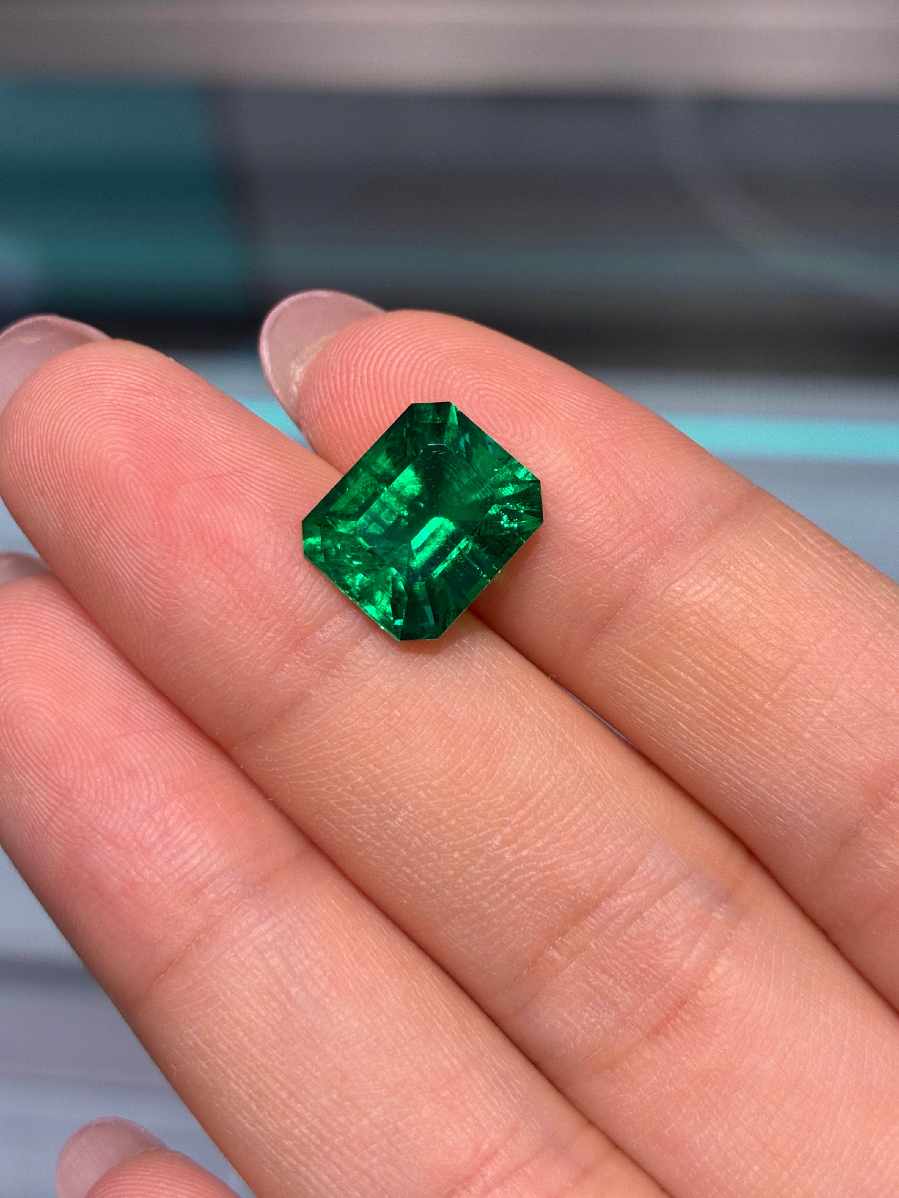 4.55 ct Lab Grown Emerald