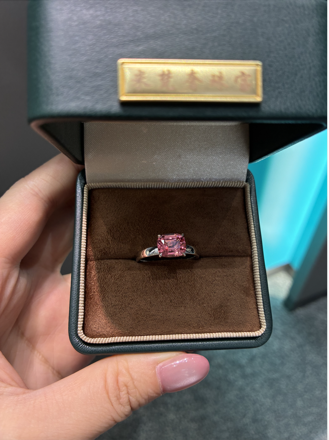 2.88CT  9K Lab Grown Padparadscha Custom Ring Final Balance Payment
