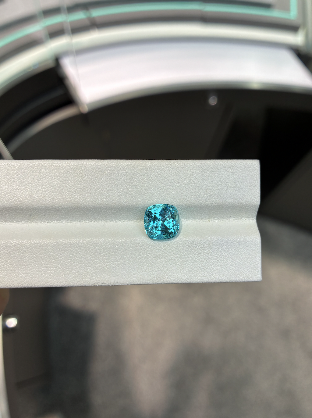 5.75 ct lab grown paraiba custom ring Deposit
