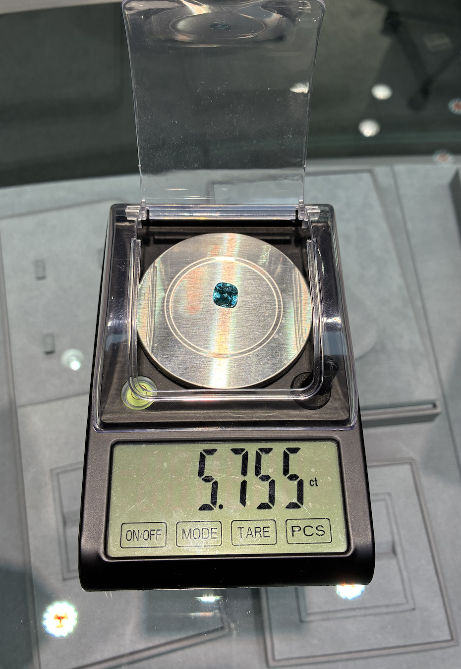 5.75 ct lab grown paraiba custom ring Deposit