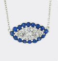 Custom Lab-Grown Diamond Necklace  Deposit（ 7 ct Lab-Grown Diamond, E Color, VVS Clarity, 14K White Gold Setting, Chain Included）