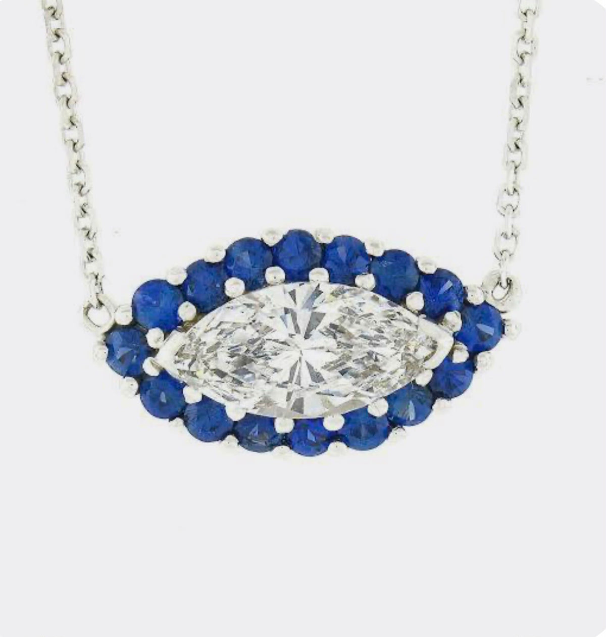 Custom Lab-Grown Diamond Necklace  Deposit（ 7 ct Lab-Grown Diamond, E Color, VVS Clarity, 14K White Gold Setting, Chain Included）