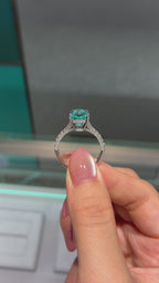 6.65CT  9K Lab Grown Paraiba Custom Ring Final Balance Payment