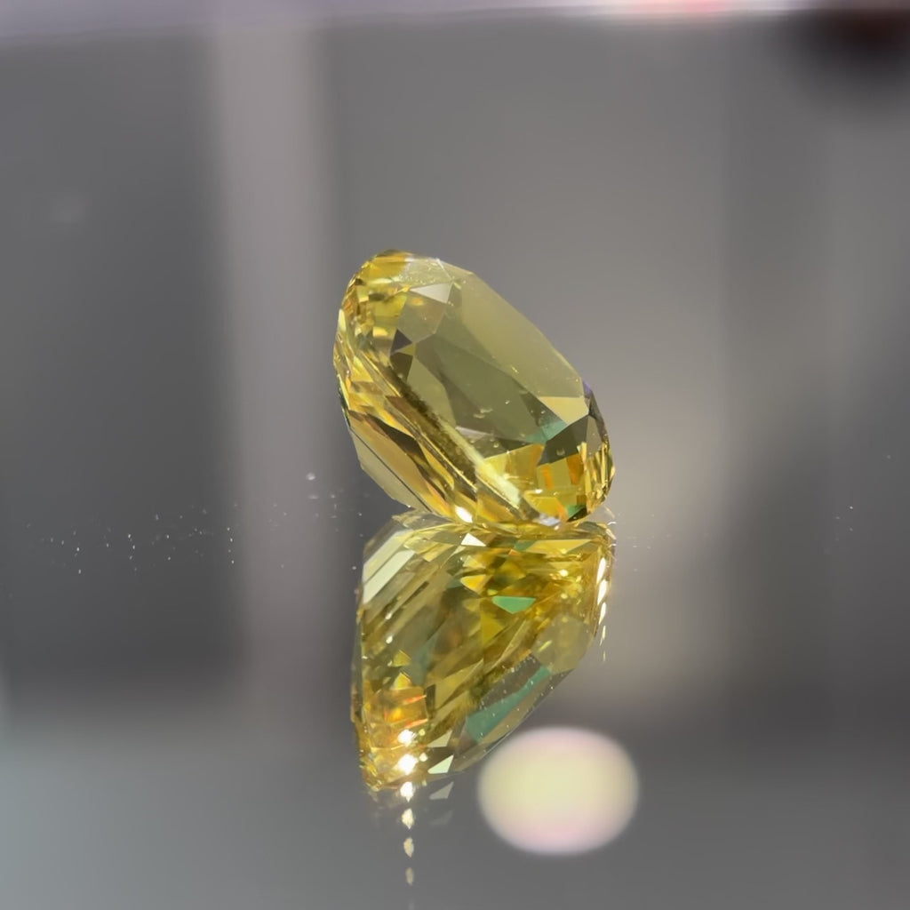 Mifanse 1ct Lab-Grown Canary Yellow Sapphire,Pure Sunshine,Captured Golden Light,Crafted for Custom Luxury Jewelry,Loose Stone,Excellent Cut Jewelry Making,IGI Certificate,for Ring,Necklace,Bracelet,Earrings
