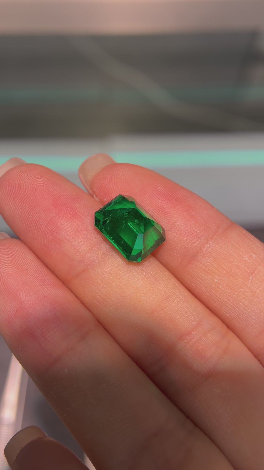 4.55 ct Lab Grown Emerald