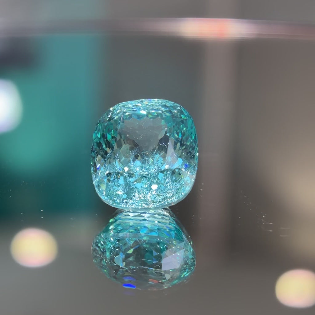 Mifanse 1ct Lab-Grown Paraiba, Neon Ocean Glow, Crafted for Custom Luxury Jewelry, Loose Stone, Excellent Cut for Jewelry Making, IGI Certificate, for Rings, Necklaces, Bracelets, and Earrings